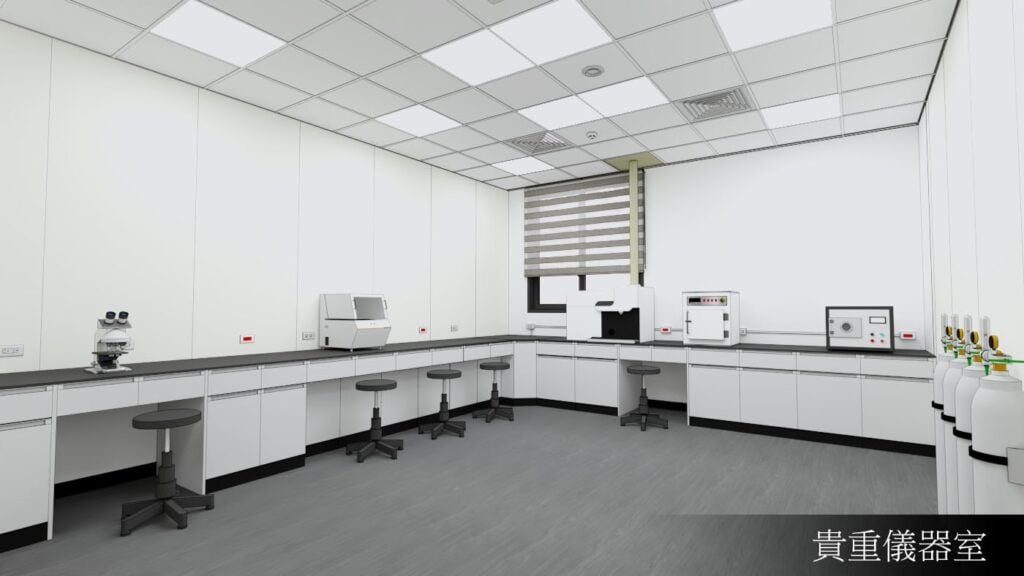 實驗室內各室設計需求示意圖