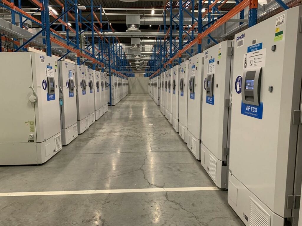 702VH 700 vaccine freezers under 1 roof at Pfizer in Flanders1