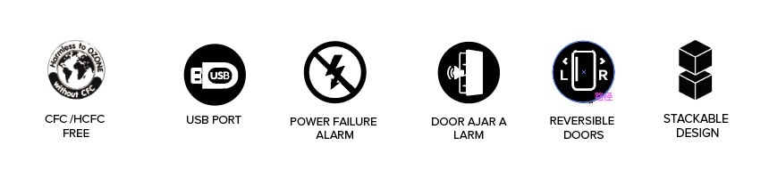  25°c laboratory freezer feature icon
