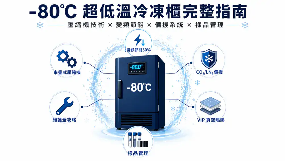 超低溫冷凍櫃-80°C完整指南精選圖 壓縮機變頻備援維護
