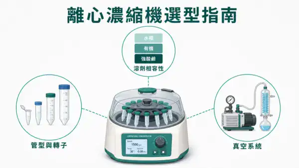 離心濃縮機選型三大決策軸線：管型與轉子匹配、溶劑相容性、真空系統搭配